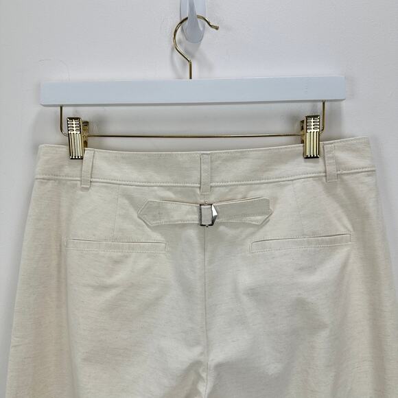 J.Crew Full Length Wide Leg Trouser Cotton Linen Blend Ivory Relaxed US 6 NWT - Picture 9 of 15
